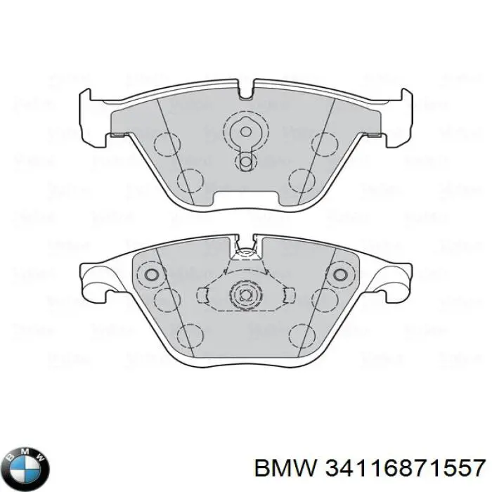 Гальмівні колодки BMW 34116871557 ціна, від 64.92 USD