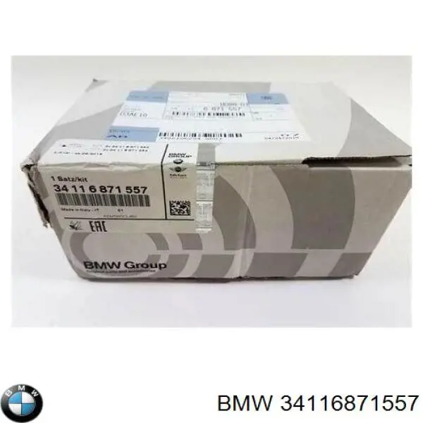 Колодки гальмівні передні, дискові 34116871557 BMW