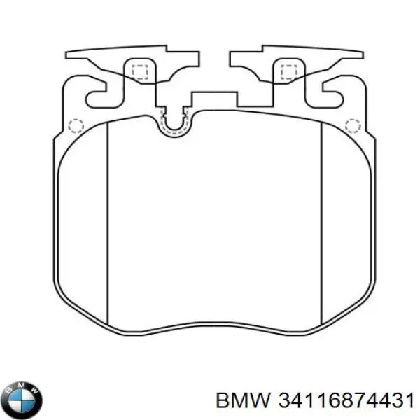 Купити 34116874431 BMW Колодки гальмівні передні, дискові