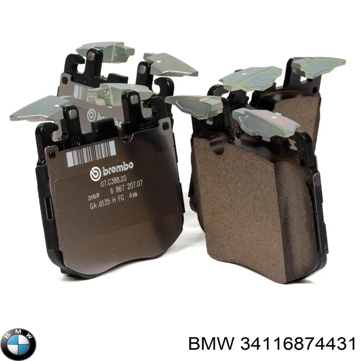 Передні тормозні колодки 34116874431 BMW