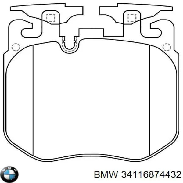 Купити 34116874432 BMW Колодки гальмівні передні, дискові