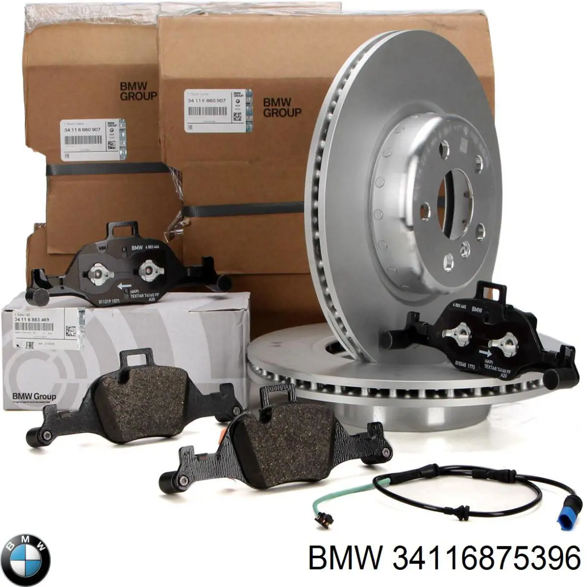 Передні тормозні колодки 34116875396 BMW