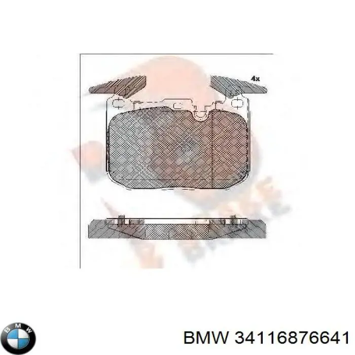 34116876641 BMW колодки гальмівні передні, дискові