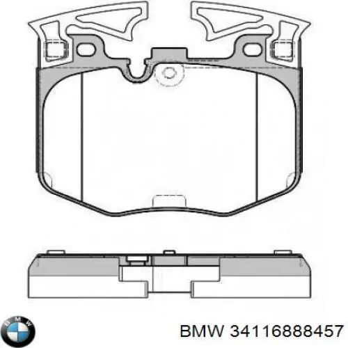 Купити 34116888457 BMW Колодки гальмівні передні, дискові