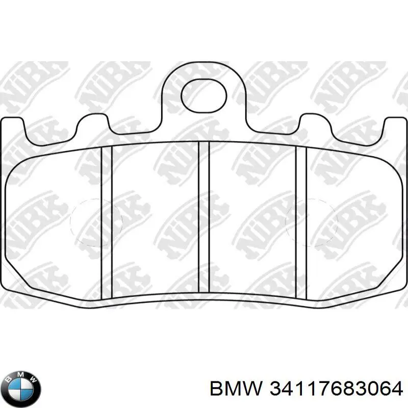 Колодки гальмівні передні, дискові 34117683064 BMW