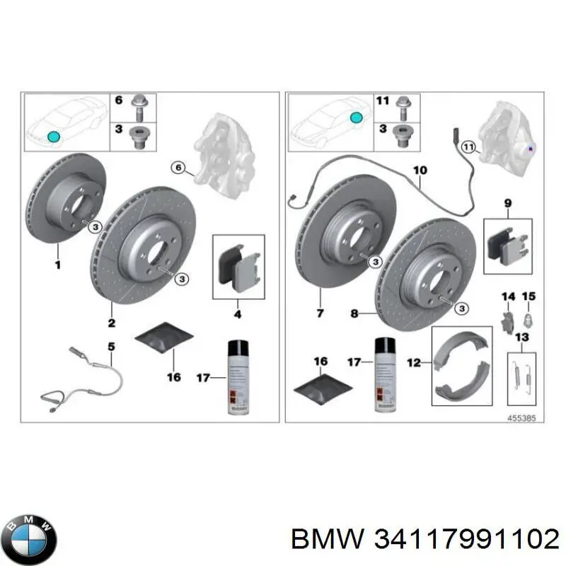 Диск переднього гальма BMW 34117991102 ціна, від 807.11 USD