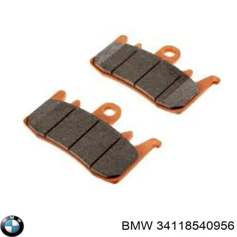 Колодки гальмівні передні, дискові 34118540956 BMW