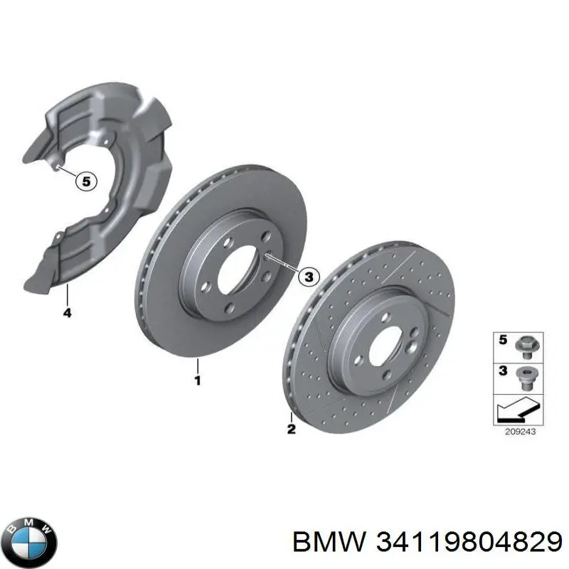 Купити 34119804829 BMW Ротор гальмівний