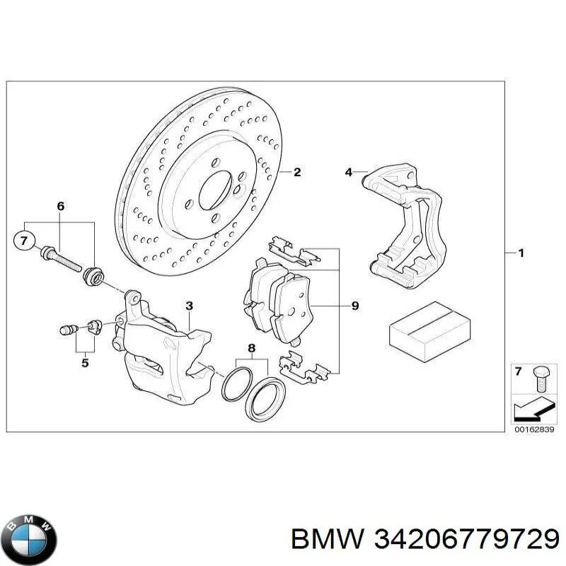 Кронштейн гальмівного супорта BMW 34206779729 ціна, від 220.52 USD