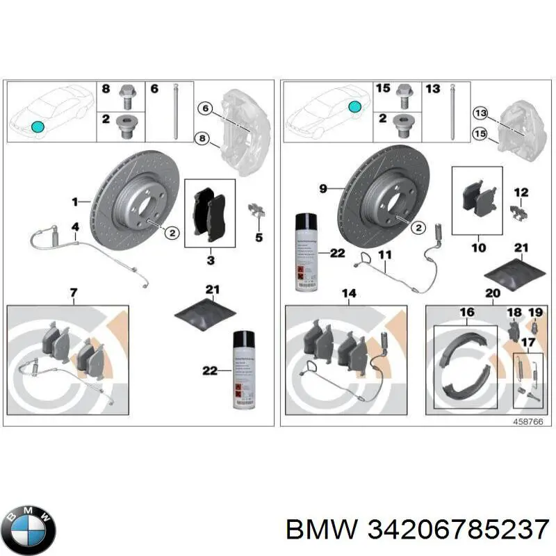 Купити 34206785237 BMW Супорт задній лівий