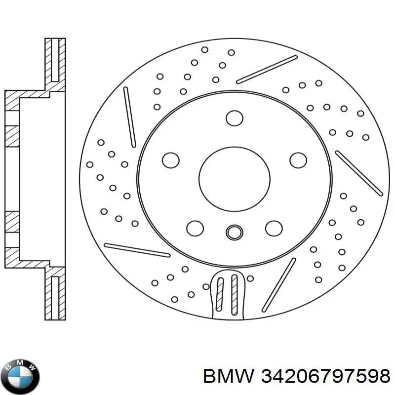 Гальмівні диски 34206797598 BMW