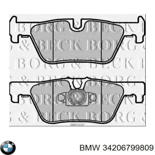 Задні гальмівні колодки BMW 34206799809 ціна, від 47.97 USD