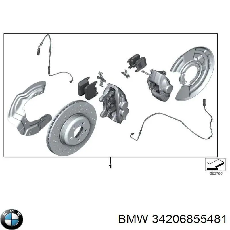 Супорт гальмівний задній лівий BMW 34206855481 ціна, від 77.43 USD