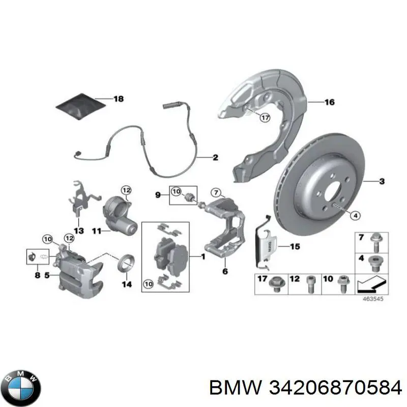 Купити 3D0615426C VAG Скоба супорту заднього