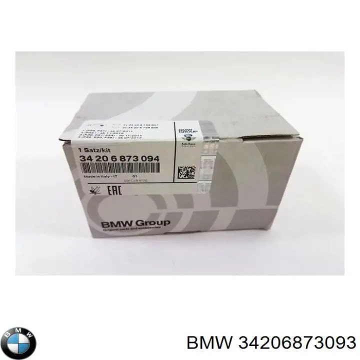 Колодки гальмові задні, дискові 34206873093 BMW