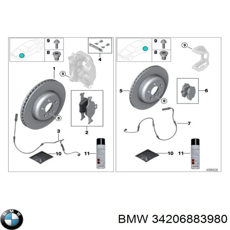 34206883980 BMW Дискові гальма