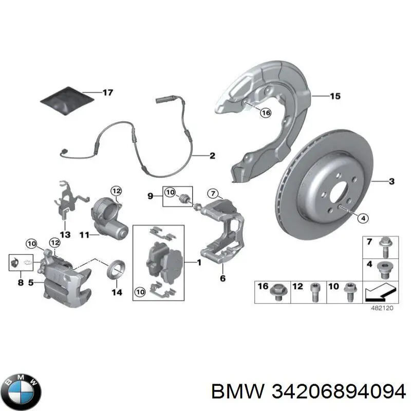  BMW 34206894094 ціна, від 22.95 USD