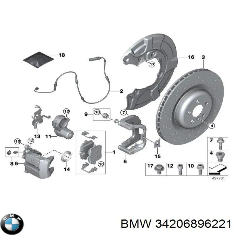 34206896221 BMW Дискові гальма