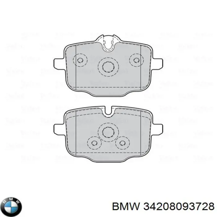 Купити 34208093728 BMW Задні колодки