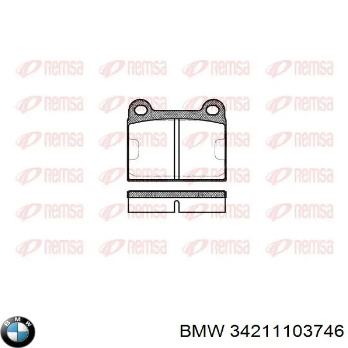 Колодки гальмові задні, дискові 34211103746 BMW