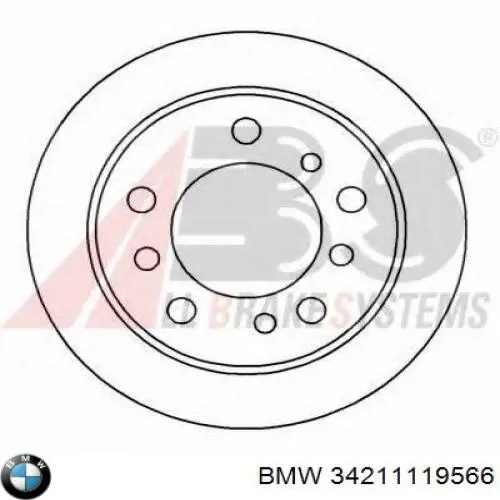Диск гальмівний задній на BMW 2000 (Е9)