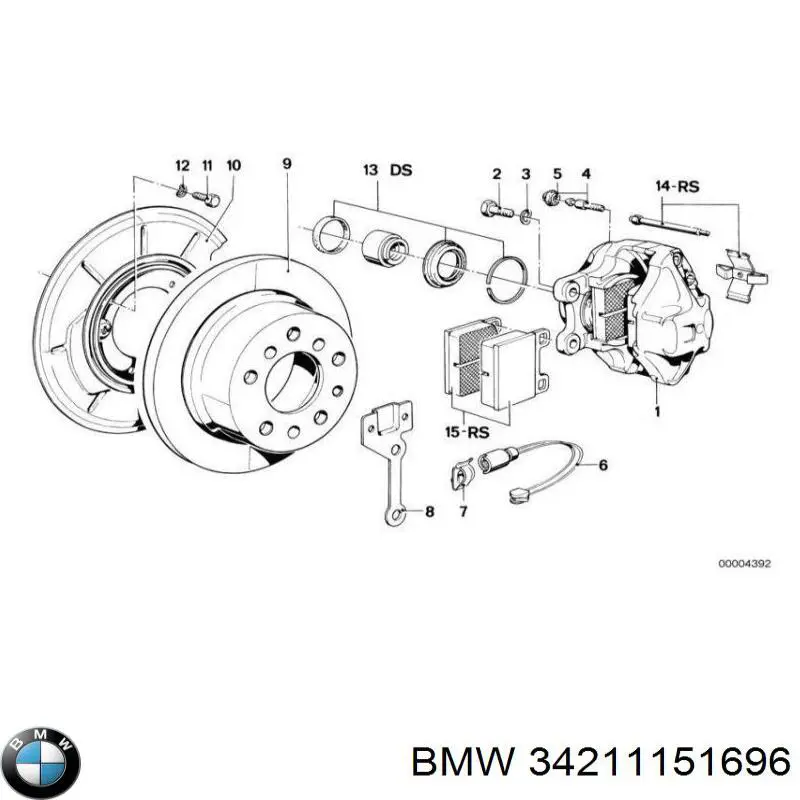 Захист гальмівного диска заднього, правого BMW 34211151696 ціна, від 161.31 USD