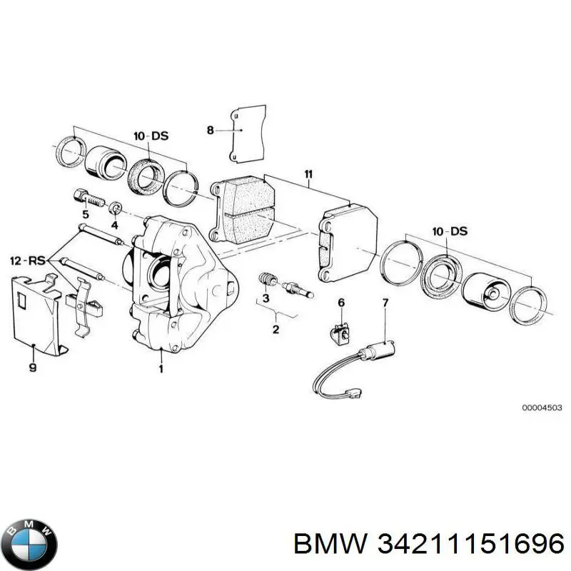 Купити 34211151696 BMW Захист гальмівного диска заднього, правого