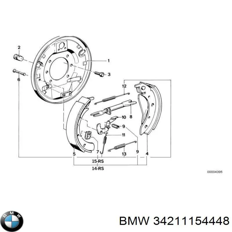 Купити 34211154448 BMW Ремкомплект гальмівних колодок