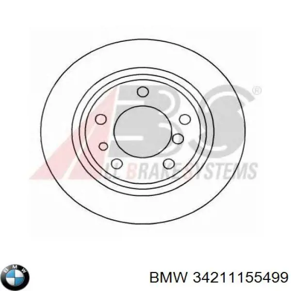 34211155499 BMW диск гальмівний задній