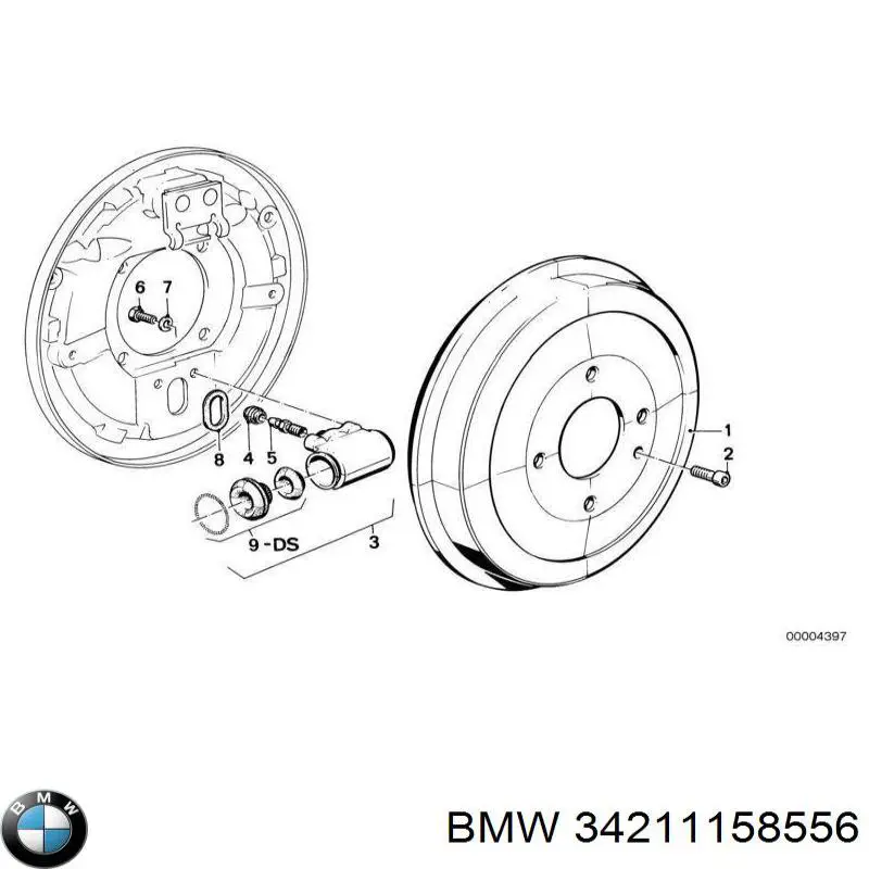 Купити 34211158556 BMW Барабан гальмівний задній