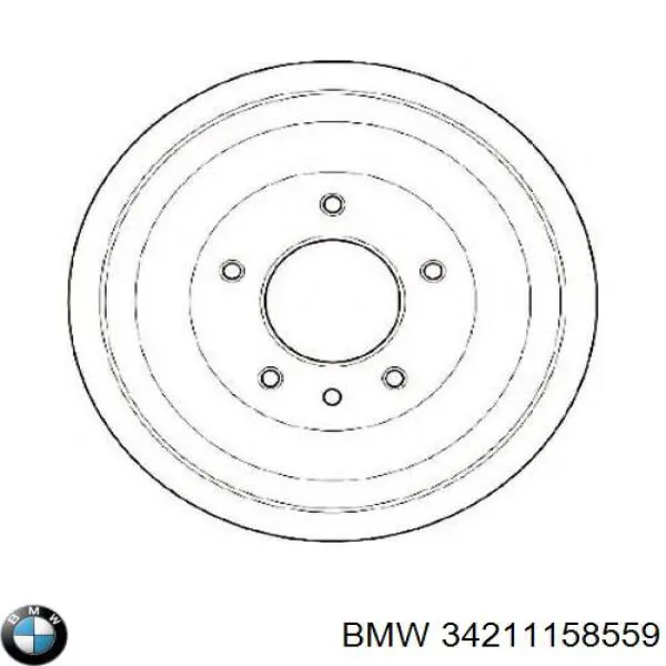 Купити 34211158559 BMW Барабан гальмівний задній