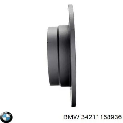 34211158936 BMW диск гальмівний задній