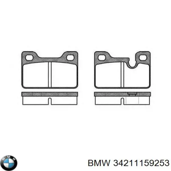 Колодки гальмові задні, дискові 34211159253 BMW