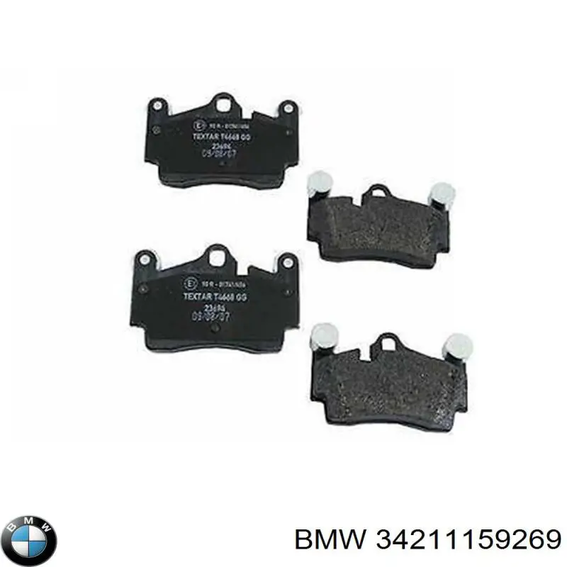 Колодки гальмові задні, дискові 34211159269 BMW