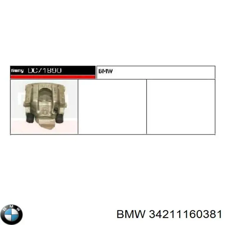 Супорт гальмівний задній лівий BMW 34211160381 ціна, від 41.61 USD