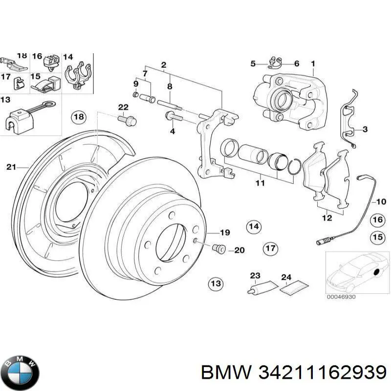 Купити 34211162939 BMW Супорт задній лівий