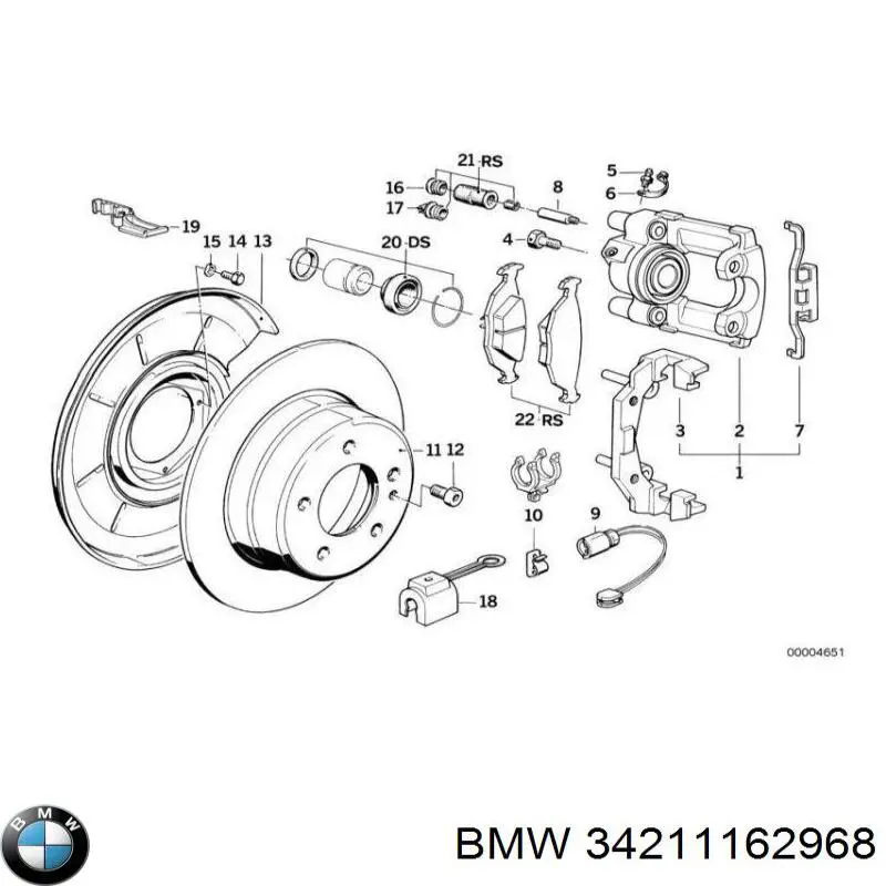 Задні дискові гальма BMW 34211162968 ціна, від 35.54 USD