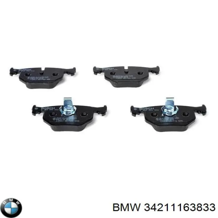 Задні гальмівні колодки 34211163833 BMW