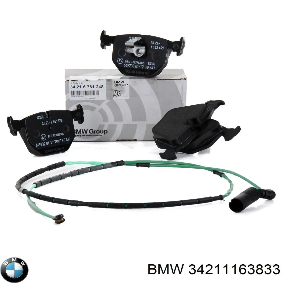 34211163833 BMW Колодки гальмівні задні, дискові
