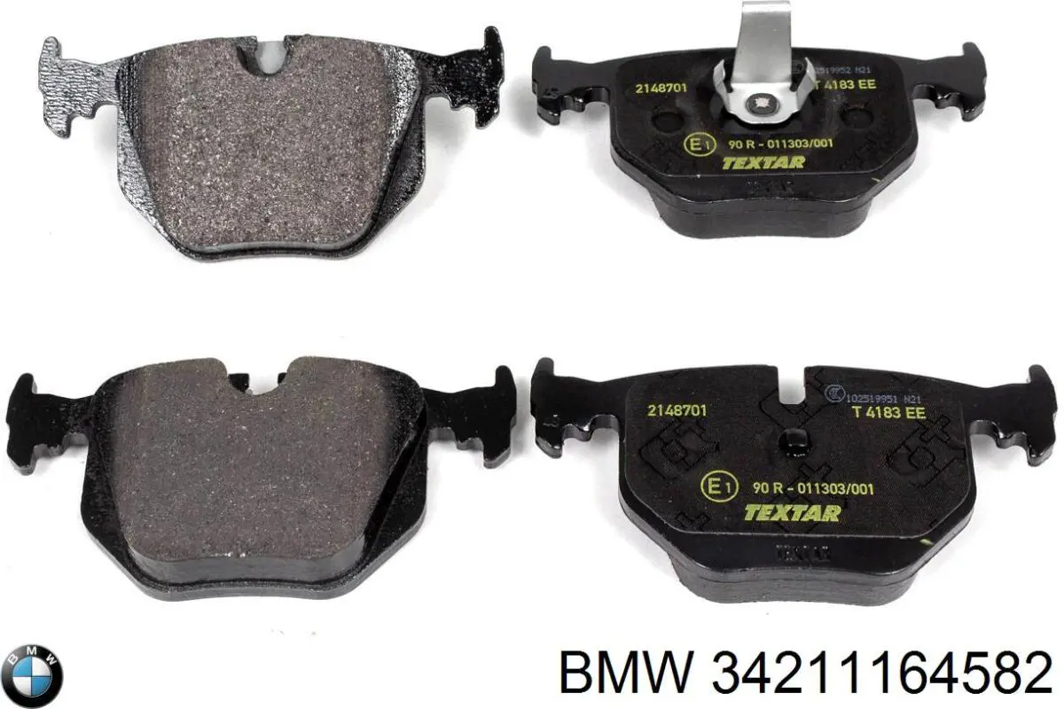 34211164582 BMW Колодки гальмівні задні, дискові