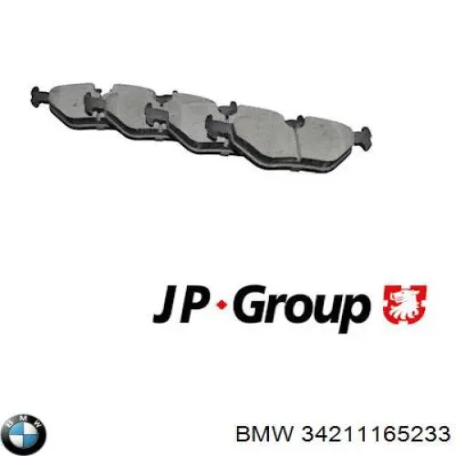 Колодки гальмові задні, дискові 34211165233 BMW