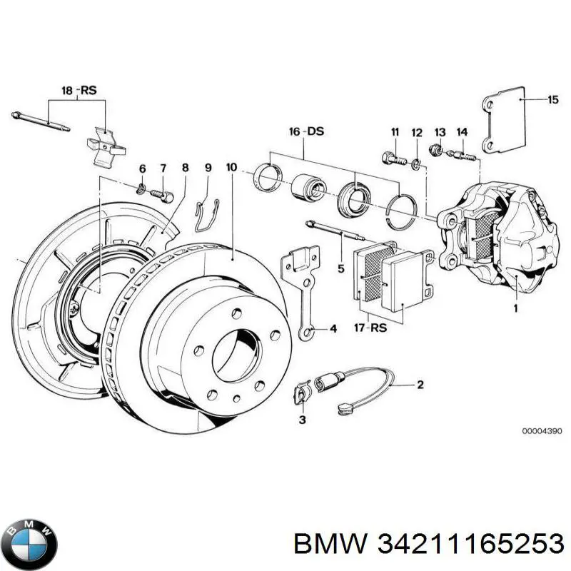 Задні дискові гальма BMW 34211165253 ціна, від 419.16 USD