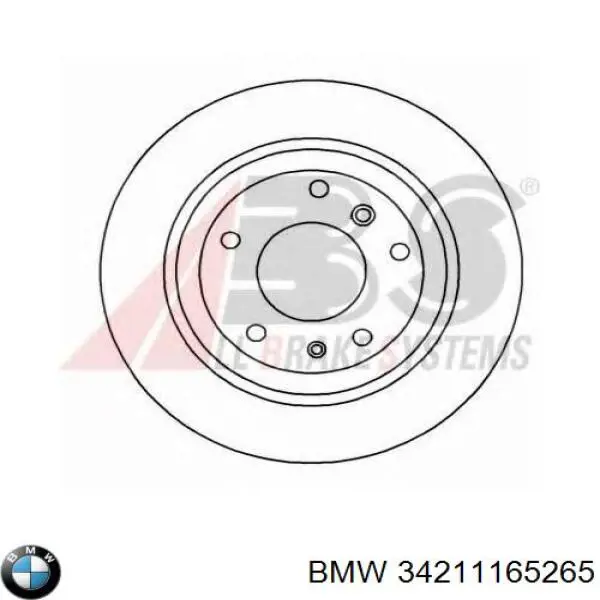 34211165265 BMW диск гальмівний задній