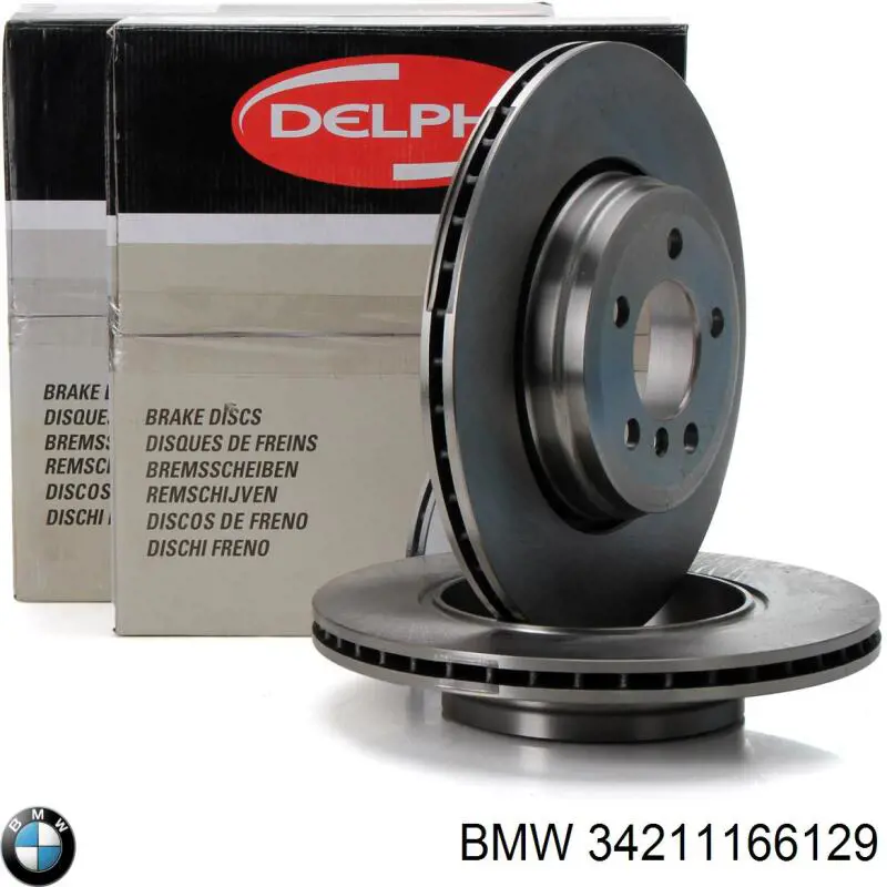 34211166129 BMW диск гальмівний задній