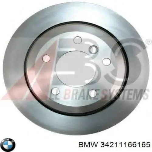 34211166165 BMW диск гальмівний задній
