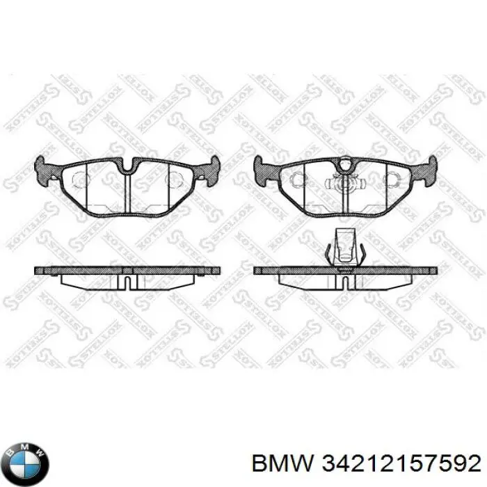 Задні гальмівні колодки 34212157592 BMW