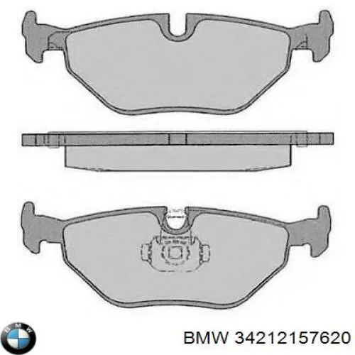 Задні гальмівні колодки 34212157620 BMW