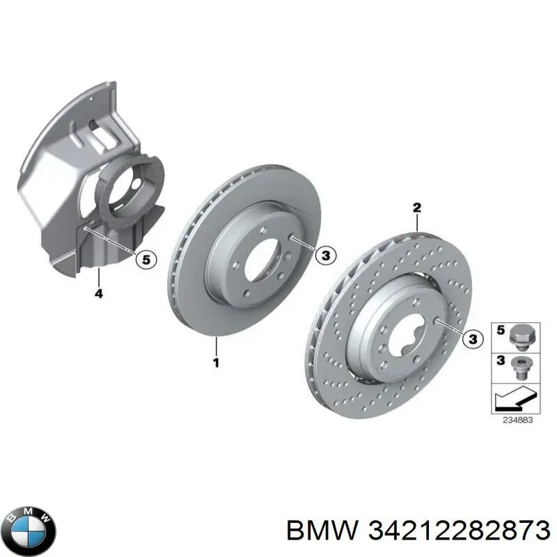 Диск гальмівний задній 34212282873 BMW