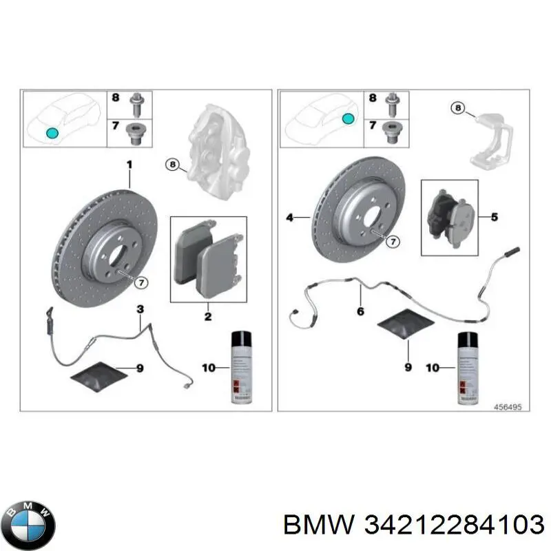 Диск гальмівний задній 34212284103 BMW