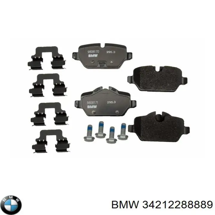 Задні гальмівні колодки BMW 34212288889 ціна, від 28.24 USD